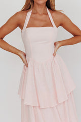Shaya Tiered Ruffle Maxi Dress Pink