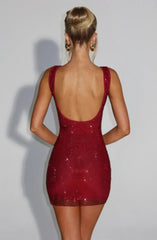 Petra Mini Dress - Wine