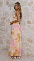 Scarlet Maxi Dress - Pink/Yellow Floral