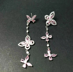 Premium Sparkling Butterfly Fringe Earrings | Delicate Luxury Geometric Studs & Statement Ear Jewelry for Women