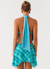Ariette Mini Skirt - Green Check