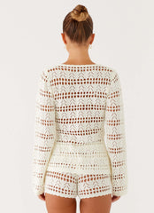 Baylock Crochet Shorts - White