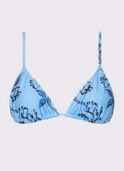 Calista Bikini Top - Blue Floral Print