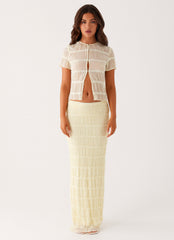 Daydreaming Low Rise Maxi Skirt - Yellow