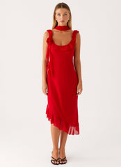 Fariday Midi Dress - Red