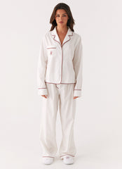 Harry Pyjama Top - White