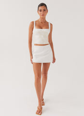 Ryder Bustier Top - Ivory Sky