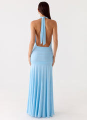 Sorrento Sunsets Maxi Dress - Ice Blue