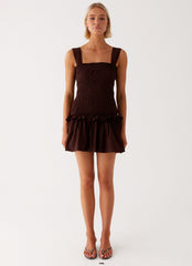 Tenielle Mini Dress - Brown