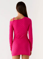 Thalia Knit Mini Dress - Fuchsia