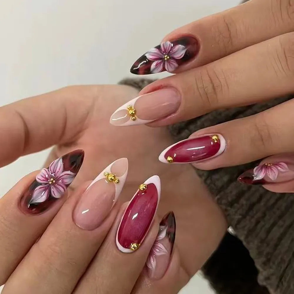 Luxury Handmade 3D Press-On Nails - Premium Reusable Gel Fake Nails - Multiple Styles & Designs Available