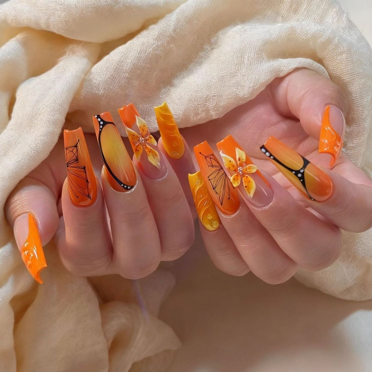 Luxury Handmade 3D Press-On Nails - Premium Reusable Gel Fake Nails - Multiple Styles & Designs Available
