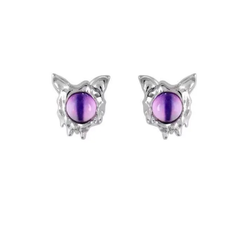 Y2K Devil Cat Stud Earrings, Sweet & Cool Cat Eye Earrings, Unique Original Design Personality Jewelry for Women