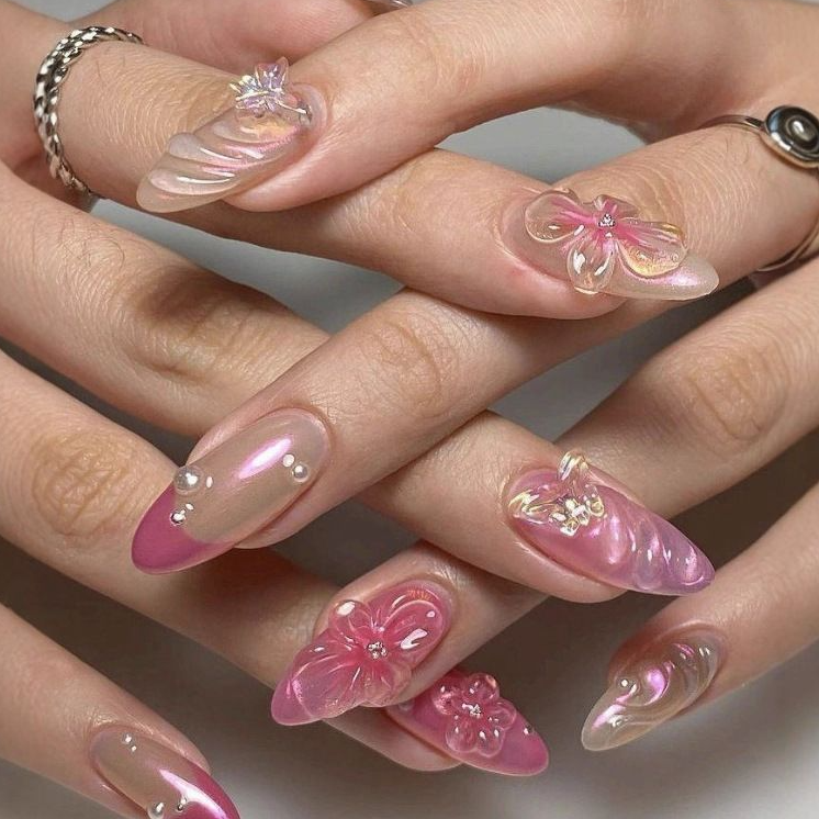 Luxury Handmade 3D Press-On Nails - Premium Reusable Gel Fake Nails - Multiple Styles & Designs Available