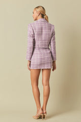 Tonal Boucle Tweed Skirt