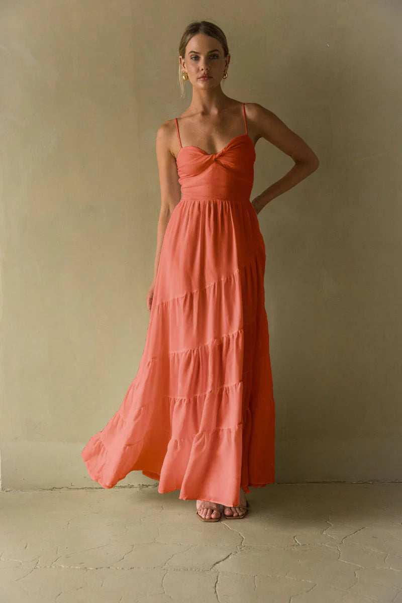 Donna Twist Front Maxi Dress