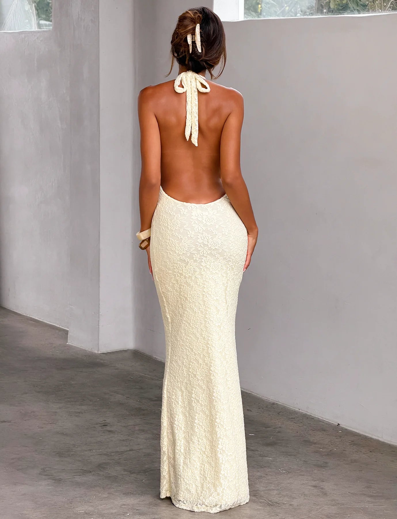 Ally Pastel Lace Maxi Dress