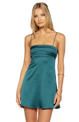 Chantell Teal Mini Dress
