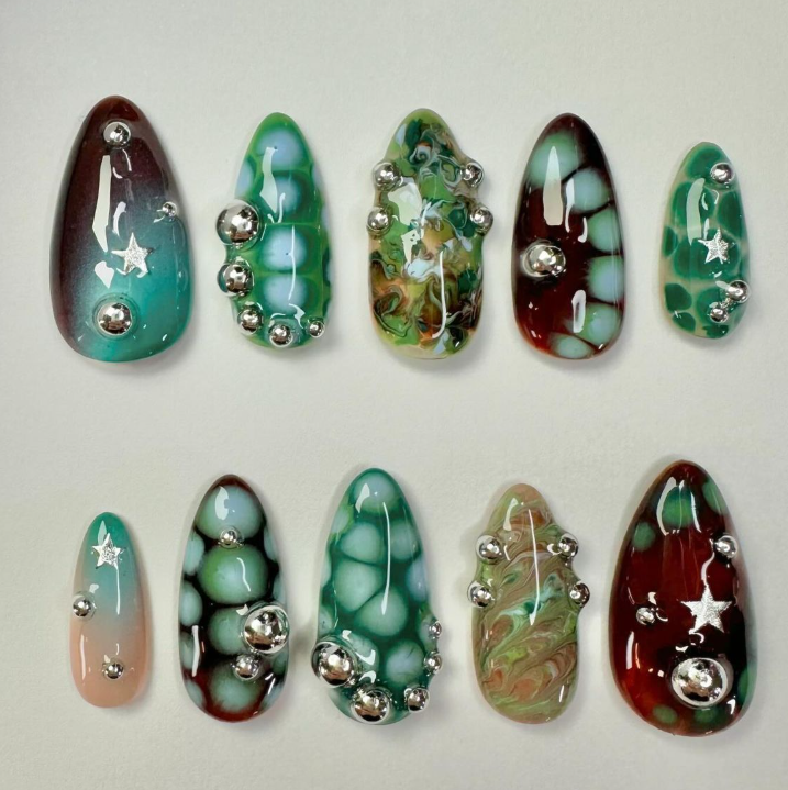 Luxury Handmade 3D Press-On Nails - Premium Reusable Gel Fake Nails - Multiple Styles & Designs Available