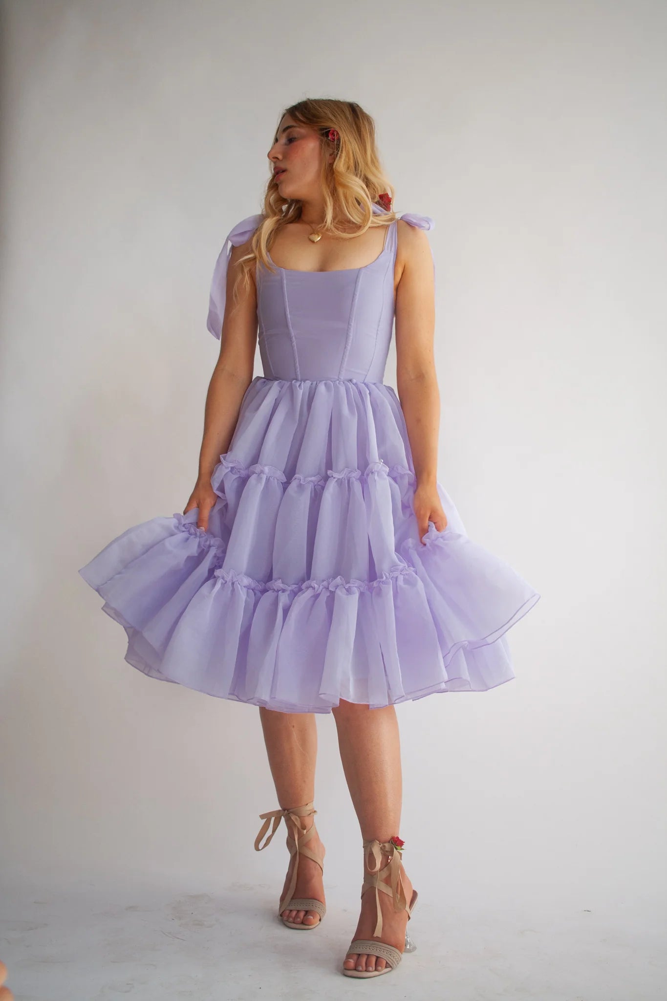 The Siena Dress in Lavande Purple