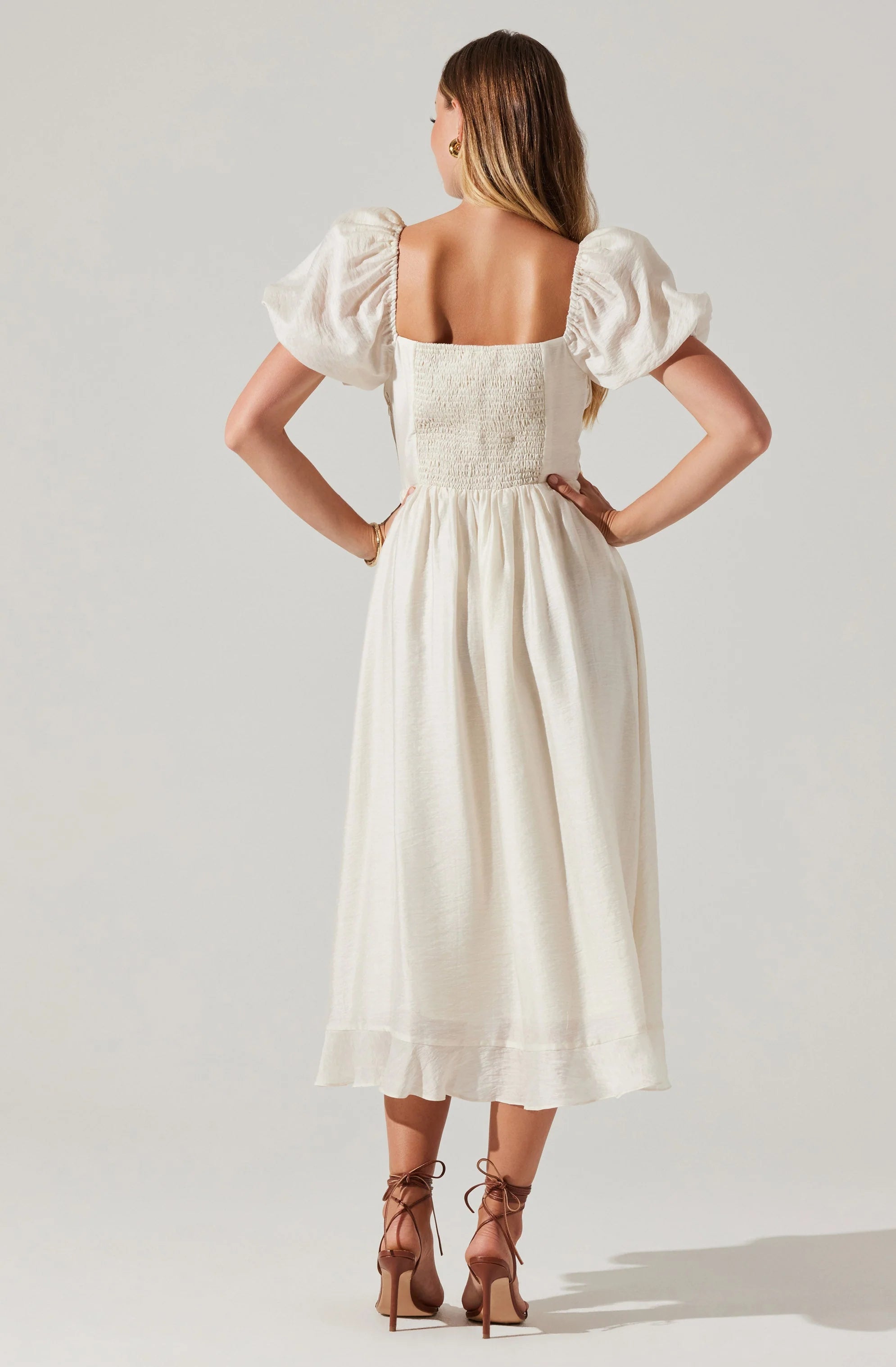 Lunaria Pleated Bustier Midi Dress