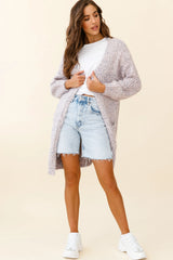 Johanna Long Sleeve Pocket Cardigan Mottled Pink