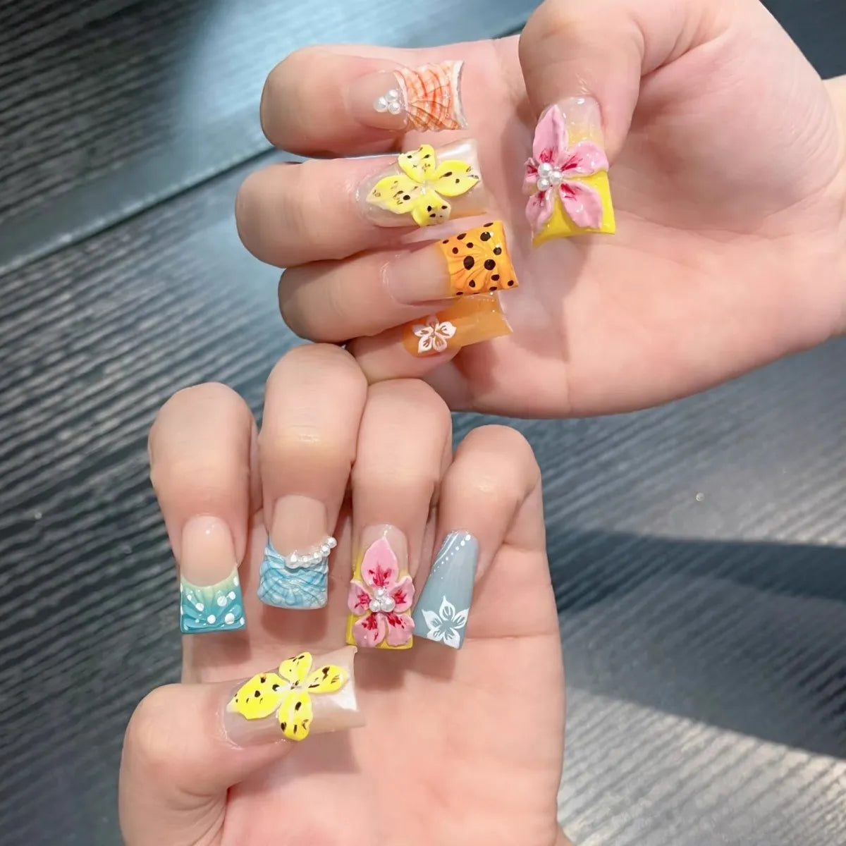 Luxury Handmade 3D Press-On Nails - Premium Reusable Gel Fake Nails - Multiple Styles & Designs Available