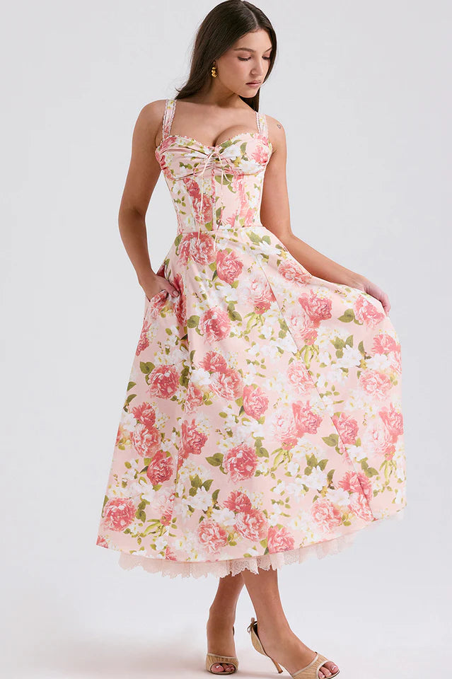 Rosalee Print Cotton Sundress