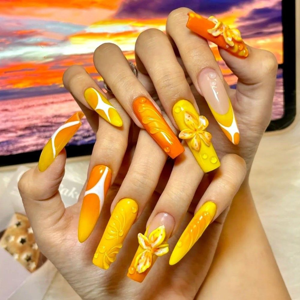 Luxury Handmade 3D Press-On Nails - Premium Reusable Gel Fake Nails - Multiple Styles & Designs Available