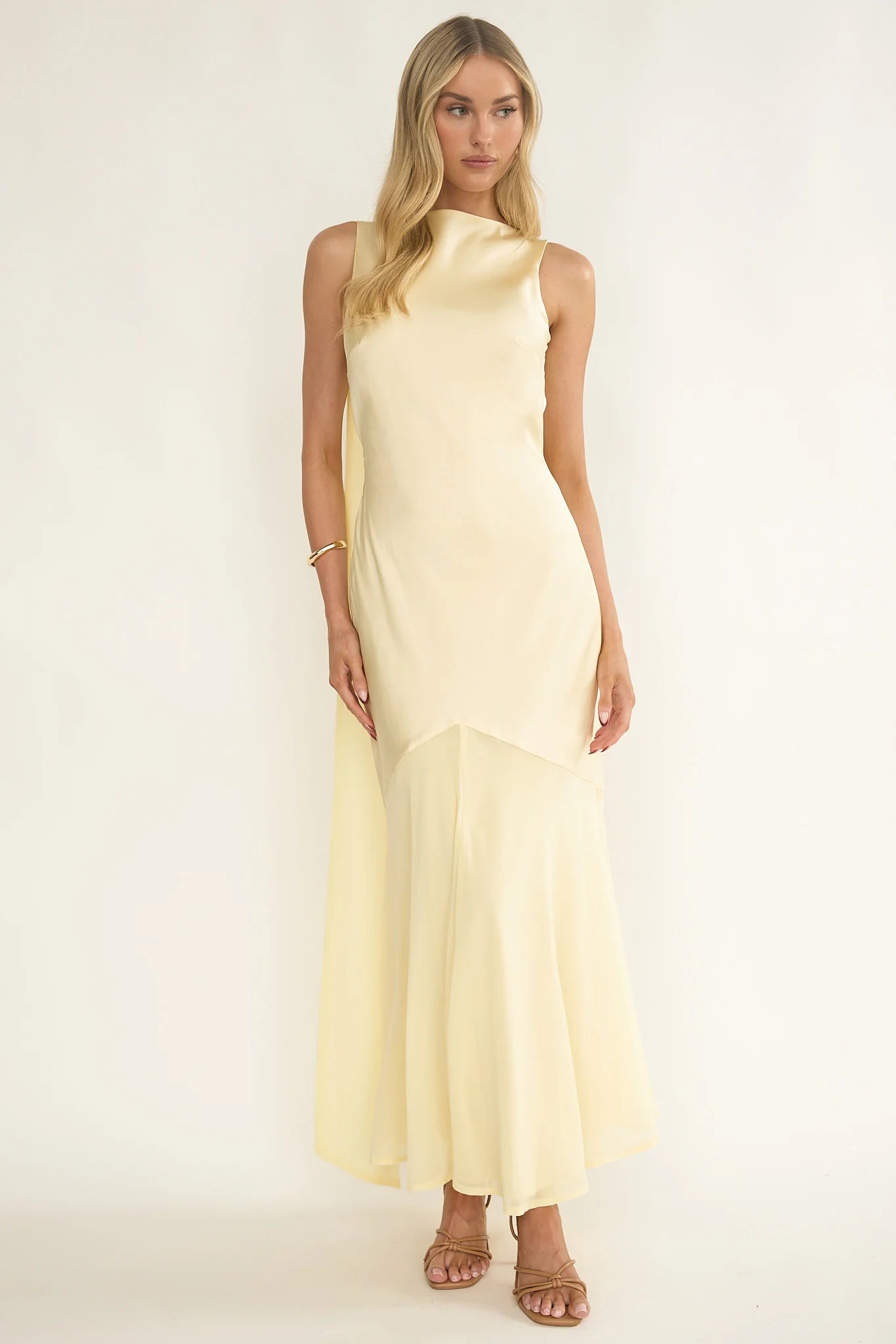 Veyla Shoulder Sash Maxi Dress Butter