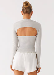 Carissa Open Back Top - Grey