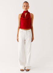Catching Feelings Top - Red