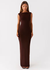 Earthbound Muse Maxi Dress - Chocolate