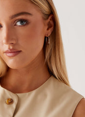Etta Hoop Earrings - Silver