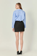 Twill Mini Skirt