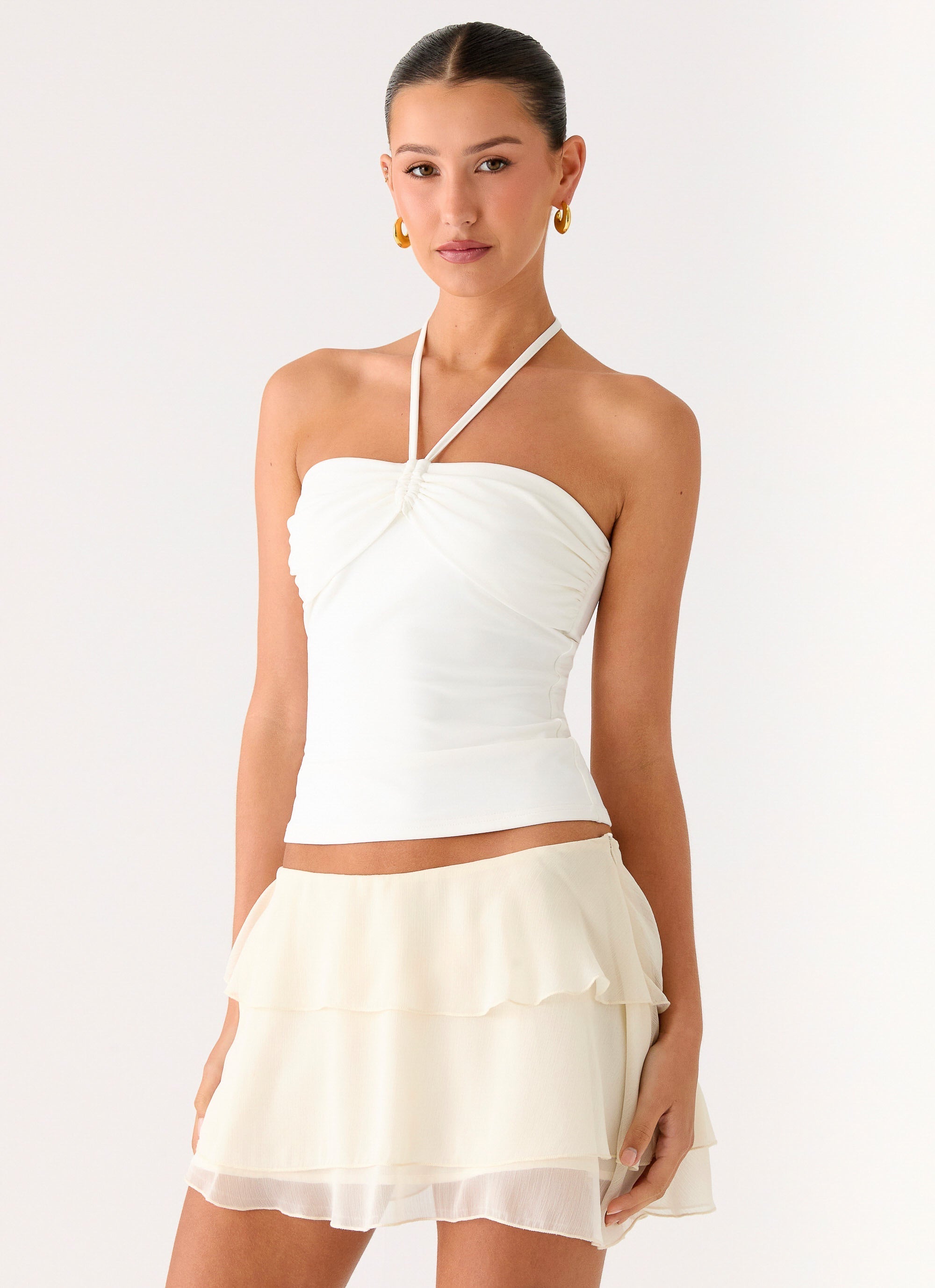 Forever Dreaming Ruffle Mini Skirt - Ivory