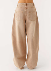 Khalil Baggy Jeans - Tan