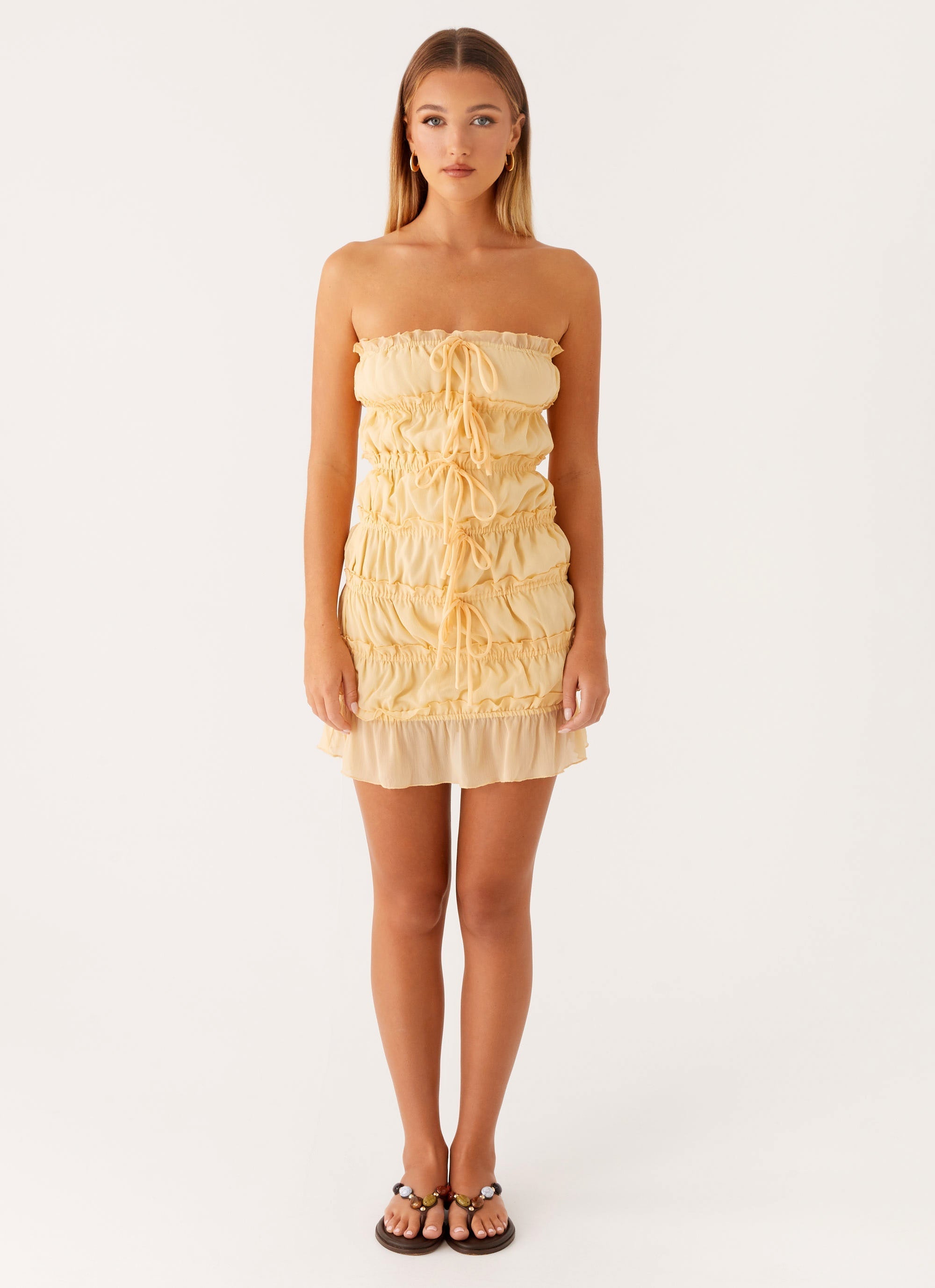 Kylan Mini Dress - Apricot