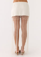Mania Tassel Mini Skirt - Ivory