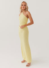 Amanza Knit Maxi Skirt - Lemon