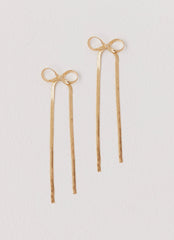 Tinka Bow Earrings - Gold