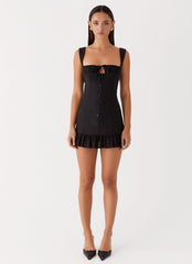Kamielle Frill Mini Dress - Black