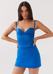 Sarah Mini Skirt - Cobalt