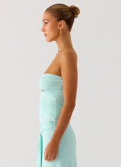 Ravi One Shoulder Top - Aqua