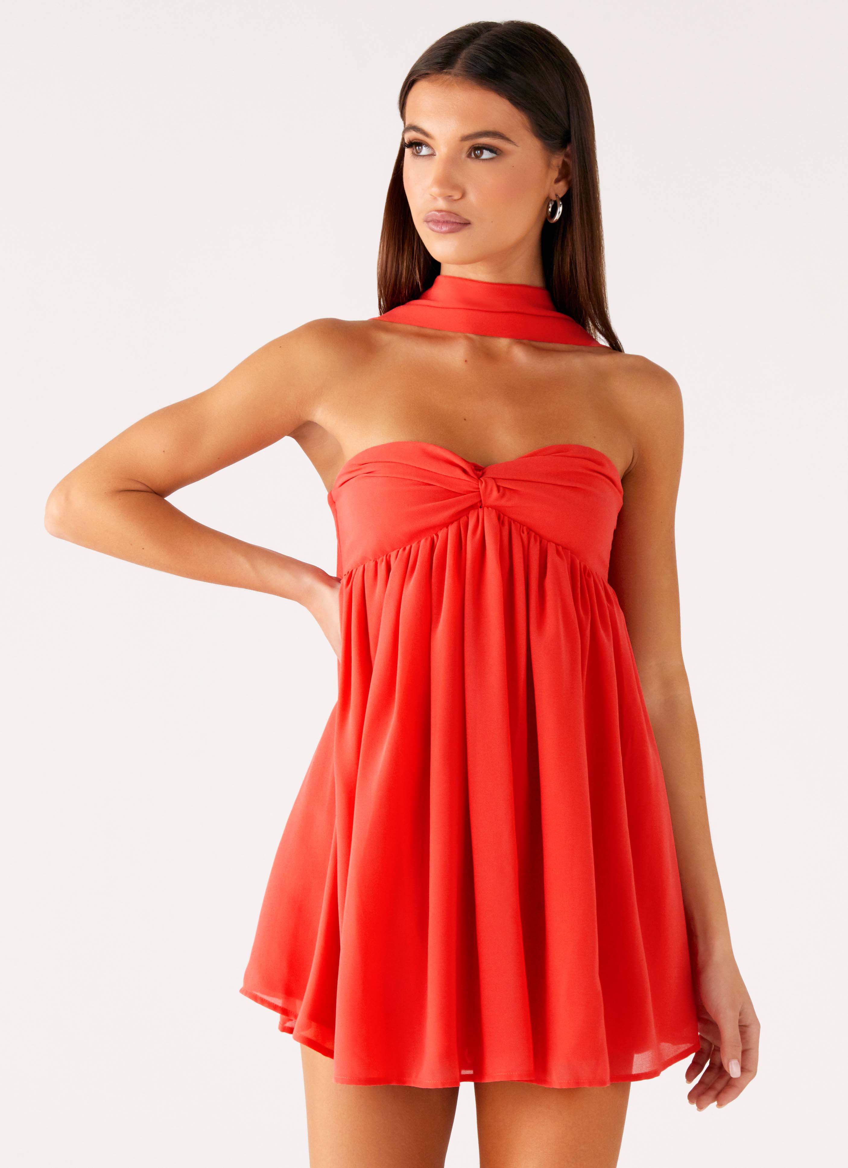 Saturn Mini Dress - Coral