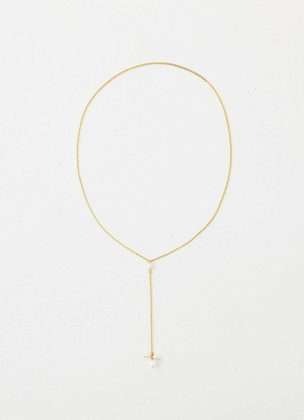 Silhouette Pearl Necklace - Gold