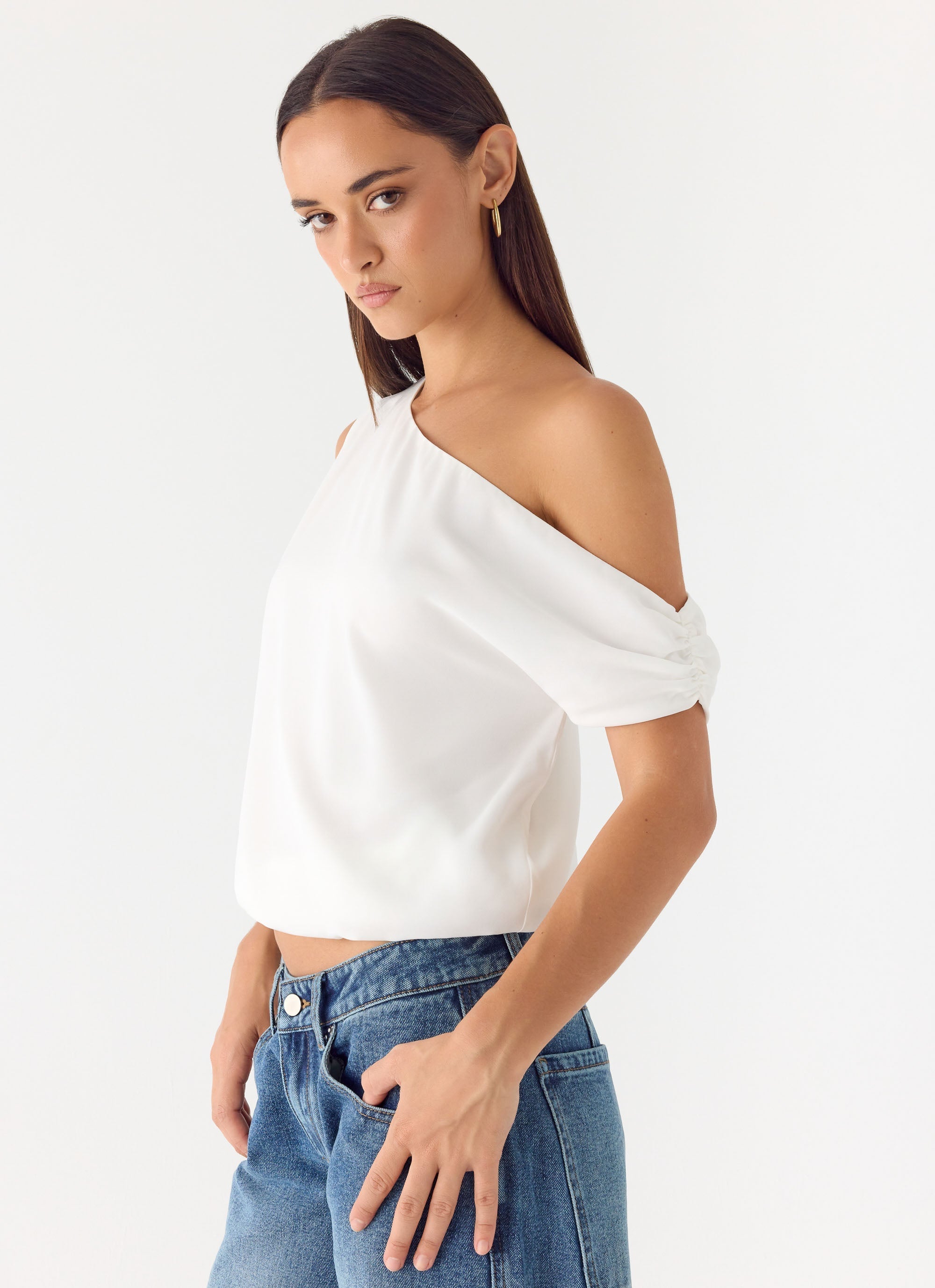 Stick Around Top - White