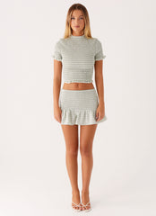 Sweetest Pie T-Shirt - Sage Gingham