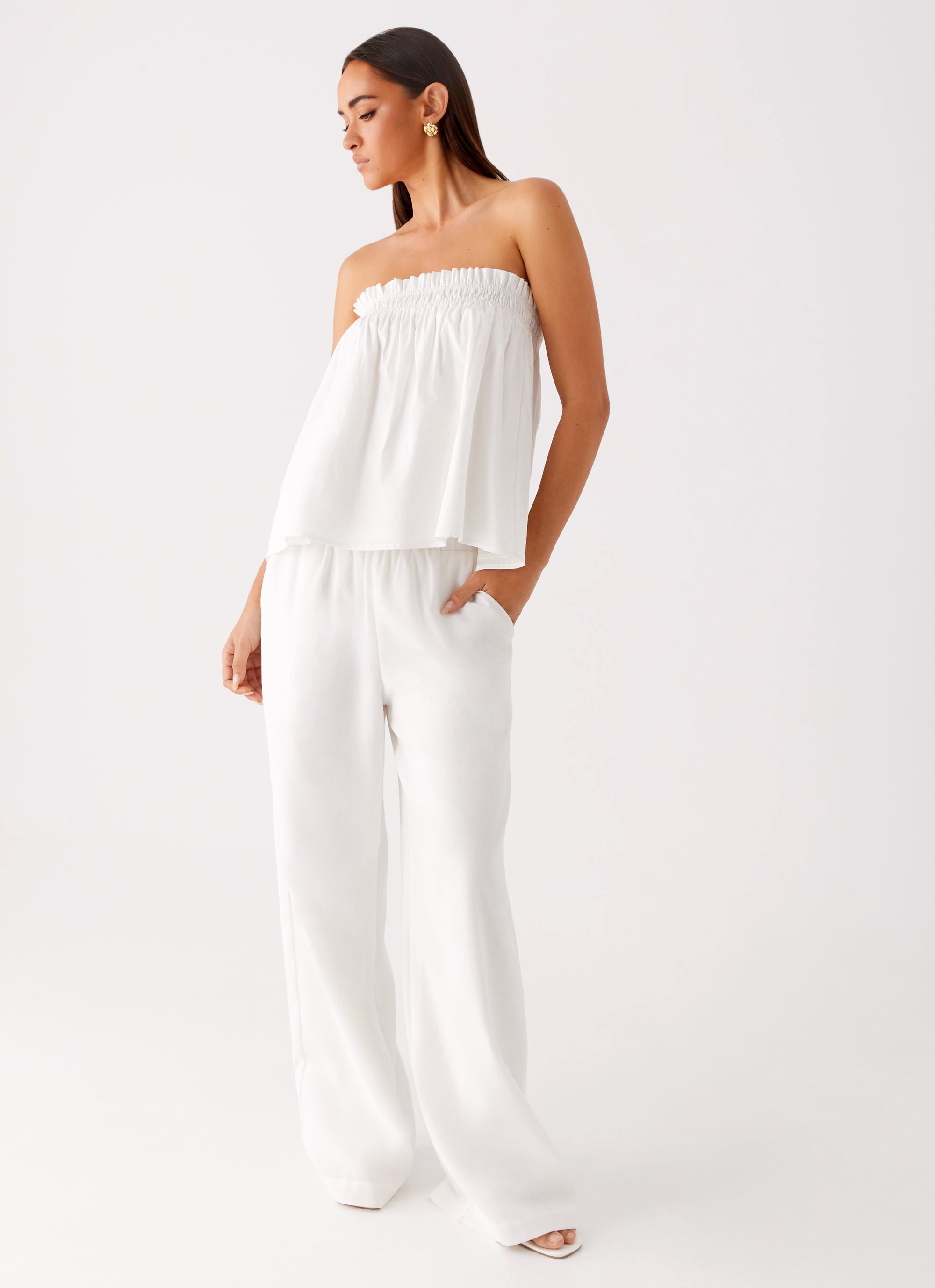 Wynter Babydoll Top - White