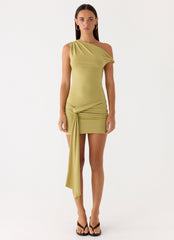 Zander Mini Dress - Green Olive